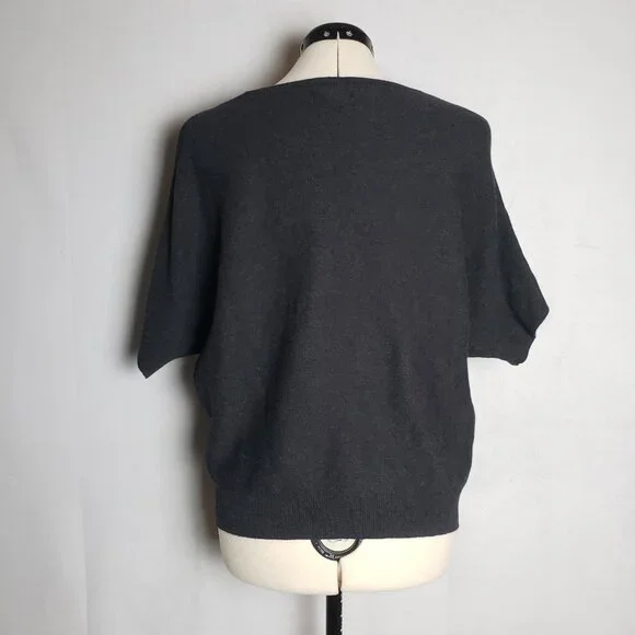 Quince Lightweight Organic Cotton Cashmere Link Stitch Dolman Sweater Size Large - Picture 3 of 11